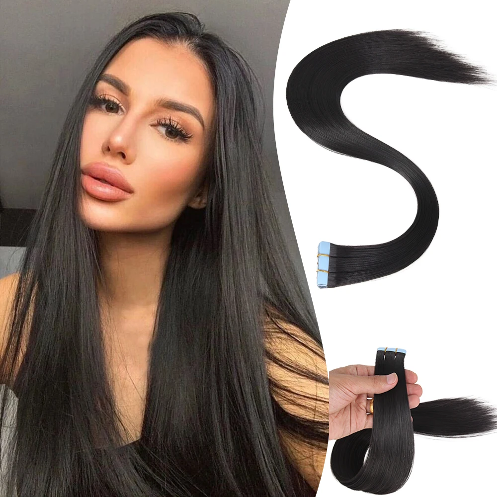 26-дюймовая лента для наращивания волос, 10 шт./упак., длинный прямой синтетический шиньон, бесшовная невидимая клейкая лента, шиньон для женщин 
26-дюймовая лента для наращивания волос, 10 шт./упак., длинный прямой синтетический шиньон, бесшовная невидимая клейкая лента, шиньон для женщин