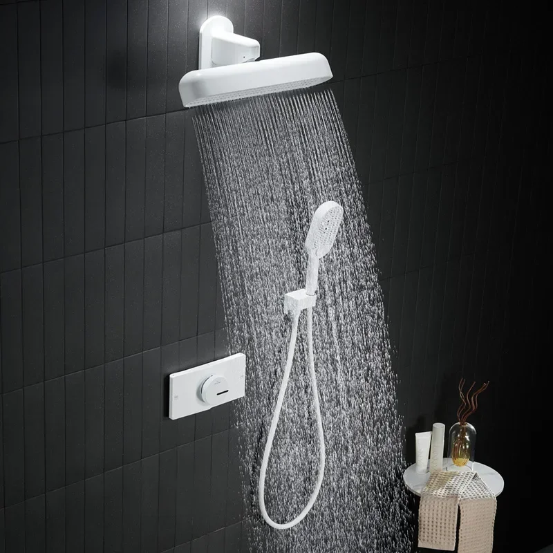 All-copper concealed shower bath faucet embedded multi-functional hot and cold shower shower set
All-copper concealed shower bath faucet embedded multi-functional hot and cold shower shower set