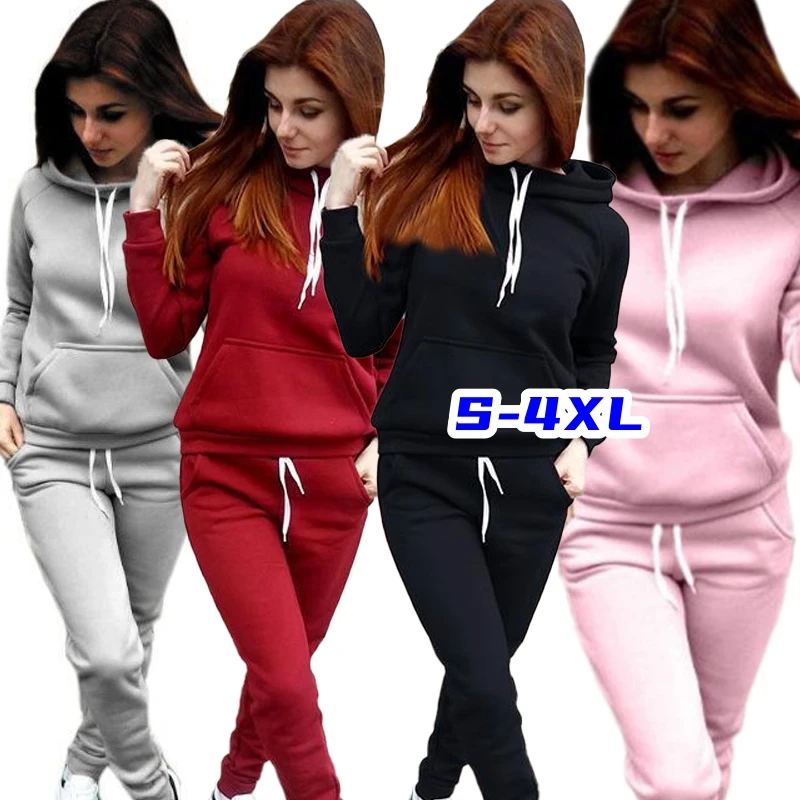 Fashion Women Track Suits Sports Wear Jogging Suits Ladies Hooded Tracksuit Set Clothes Hoodies+Sweatpants Sweat Suits
Fashion Women Track Suits Sports Wear Jogging Suits Ladies Hooded Tracksuit Set Clothes Hoodies+Sweatpants Sweat Suits