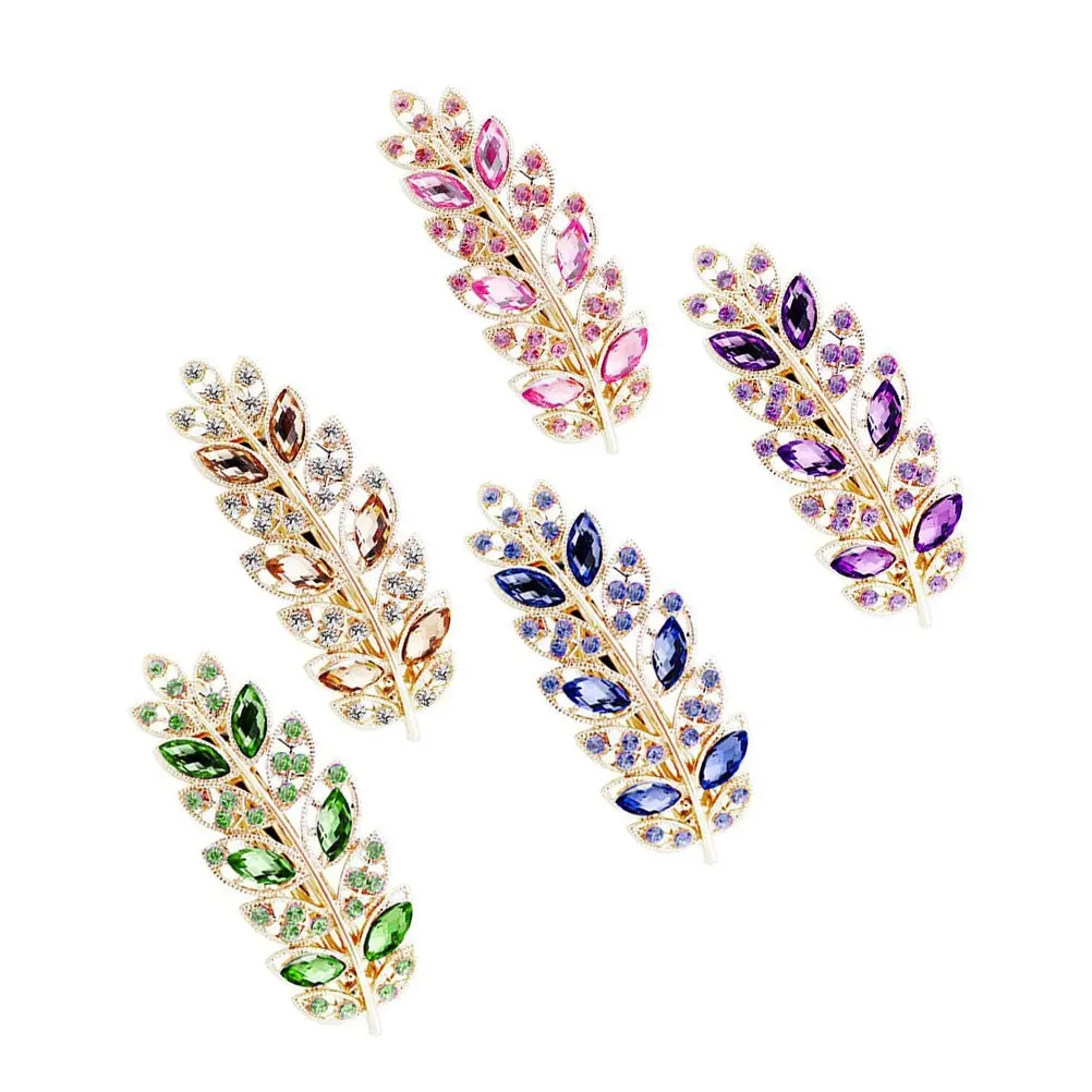 5Pcs Water Drill Hair Clips Leaf Shape Fashion Hairpins Elegant Rhinestone Hairpin for Women Party Wedding Accessories
5Pcs Water Drill Hair Clips Leaf Shape Fashion Hairpins Elegant Rhinestone Hairpin for Women Party Wedding Accessories