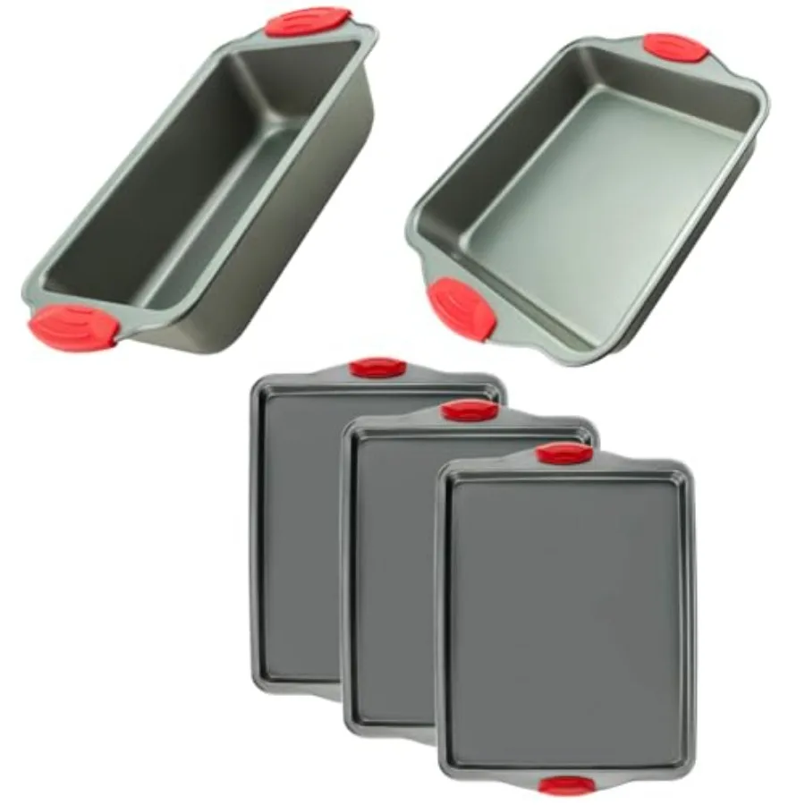 Premium Nonstick Bakeware Set - Baking Sheets Square and Loaf Pan
Premium Nonstick Bakeware Set - Baking Sheets Square and Loaf Pan