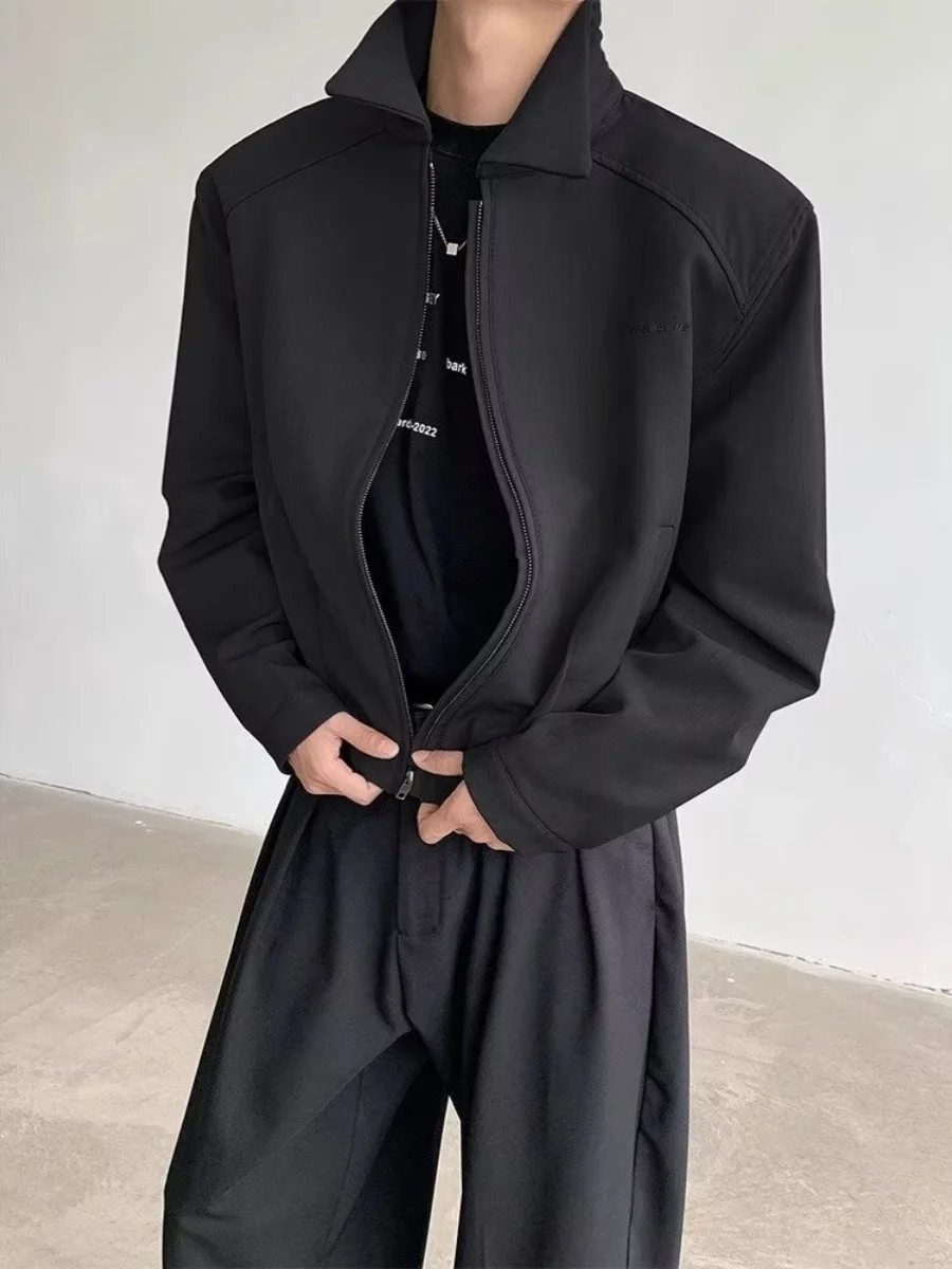 American Sle ort Padded oulder Adstrative Jaet Men High-End Bla Workwear Coat Turn-down Collar Baseball orm
American Sle ort Padded oulder Adstrative Jaet Men High-End Bla Workwear Coat Turn-down Collar Baseball orm
