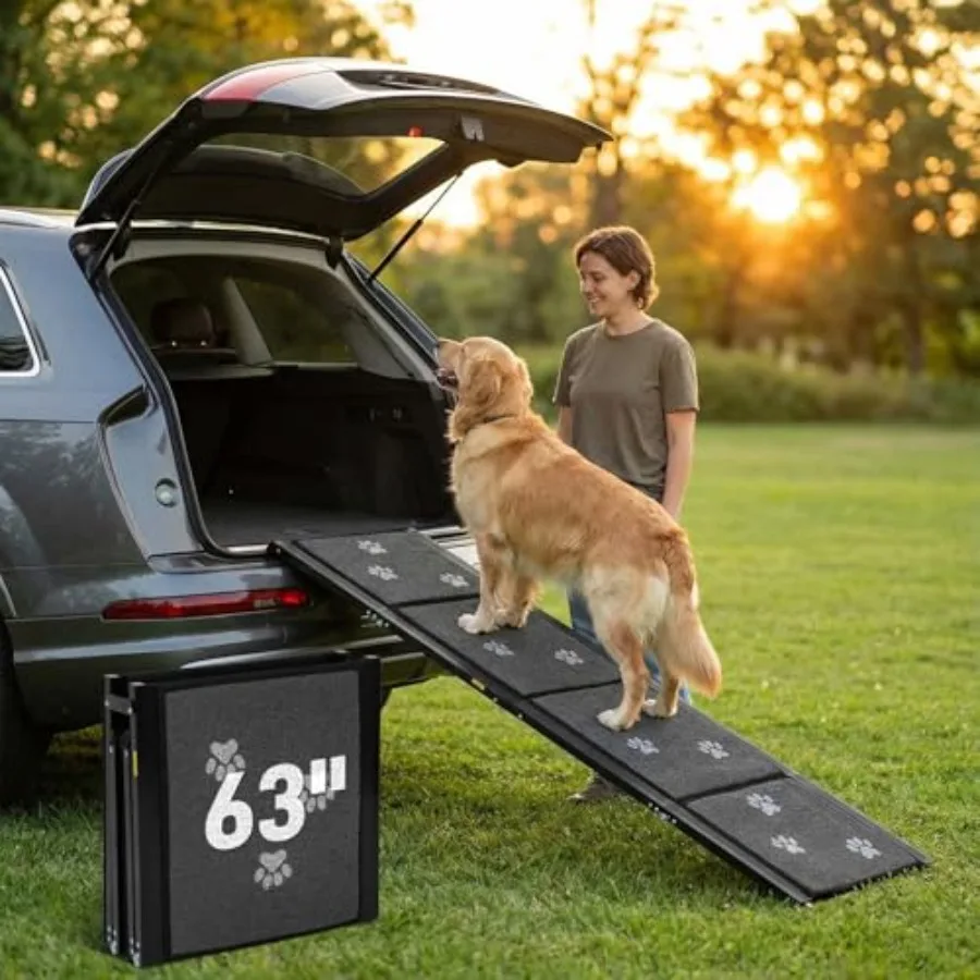 Dog Ramp for Car 63 L x 17 W Portable Ramps with Non-Slip Rug Surface Folding Pet Car Ramp for Truck/SUV Stairs/Bed Up to 250 L
Dog Ramp for Car 63 L x 17 W Portable Ramps with Non-Slip Rug Surface Folding Pet Car Ramp for Truck/SUV Stairs/Bed Up to 250 L