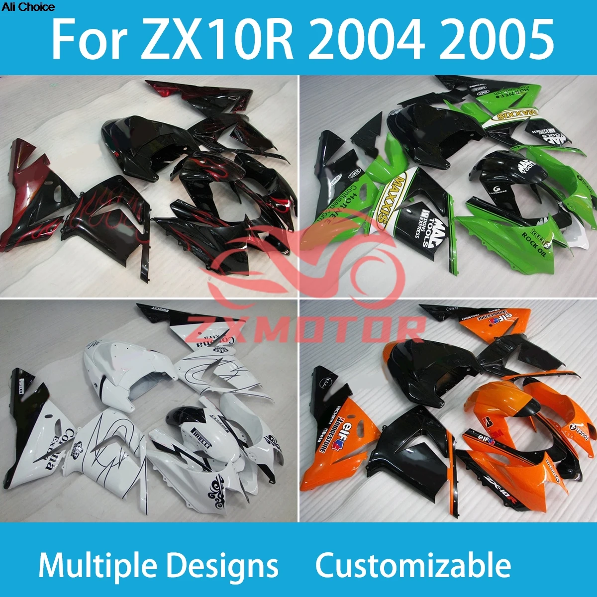 Motorcycle Parts Fairings for Kawasaki Ninja ZX10R 04 05 ZXMT Fairing Bodywork Kit ZX 10R 2004 2005
Motorcycle Parts Fairings for Kawasaki Ninja ZX10R 04 05 ZXMT Fairing Bodywork Kit ZX 10R 2004 2005