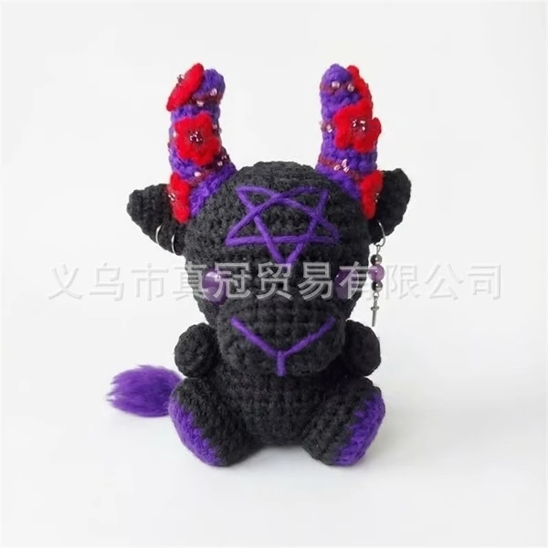 Crocheted Demon Calf Plush Toy Gothic Soft Stuffed Animal For Home Display Spooky Desk Decor Halloween Gift For Teens Women
Crocheted Demon Calf Plush Toy Gothic Soft Stuffed Animal For Home Display Spooky Desk Decor Halloween Gift For Teens Women