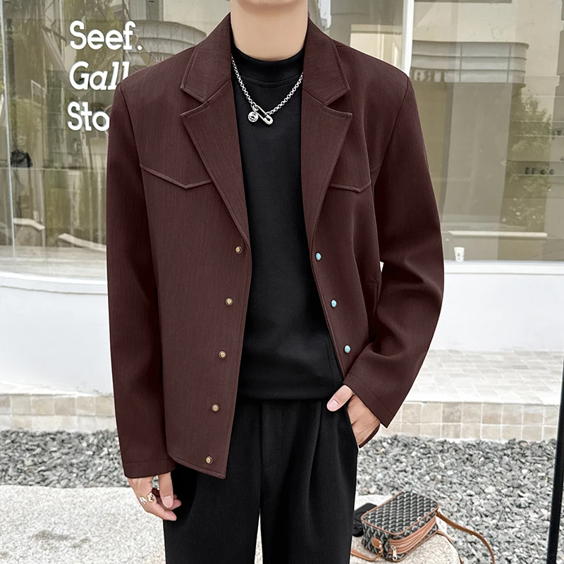 2025 Autumn Turquoise Buckle Design Casual Jacket for Men Loose Casual Business Jackets Social Streetwear Windbreaker Coats Top
2025 Autumn Turquoise Buckle Design Casual Jacket for Men Loose Casual Business Jackets Social Streetwear Windbreaker Coats Top