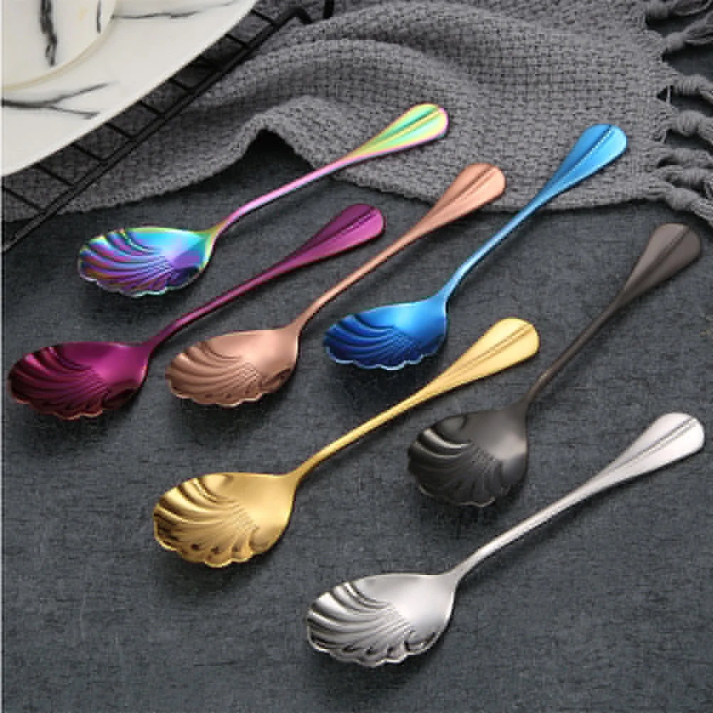 3 Pcs Shell Polished Spoon For Dessert Spoon Long Handle Stainless Steel Mixing Polished Dessert Coffee Drink Kitchen Bar Tool
3 Pcs Shell Polished Spoon For Dessert Spoon Long Handle Stainless Steel Mixing Polished Dessert Coffee Drink Kitchen Bar Tool