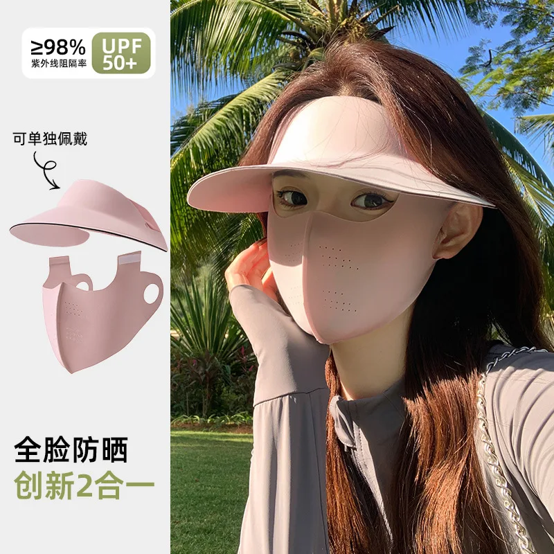 Detachable full-face sun protection mask hat, integrated neck guard, face kini with eye corner protection, sunshade mask
Detachable full-face sun protection mask hat, integrated neck guard, face kini with eye corner protection, sunshade mask