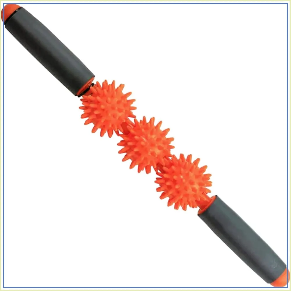 Tiger Tail Pressure Point Muscle Roller Massage Stick, Spiky Roller, 17" with 3 Independently Rolling Spiked Balls
Tiger Tail Pressure Point Muscle Roller Massage Stick, Spiky Roller, 17" with 3 Independently Rolling Spiked Balls