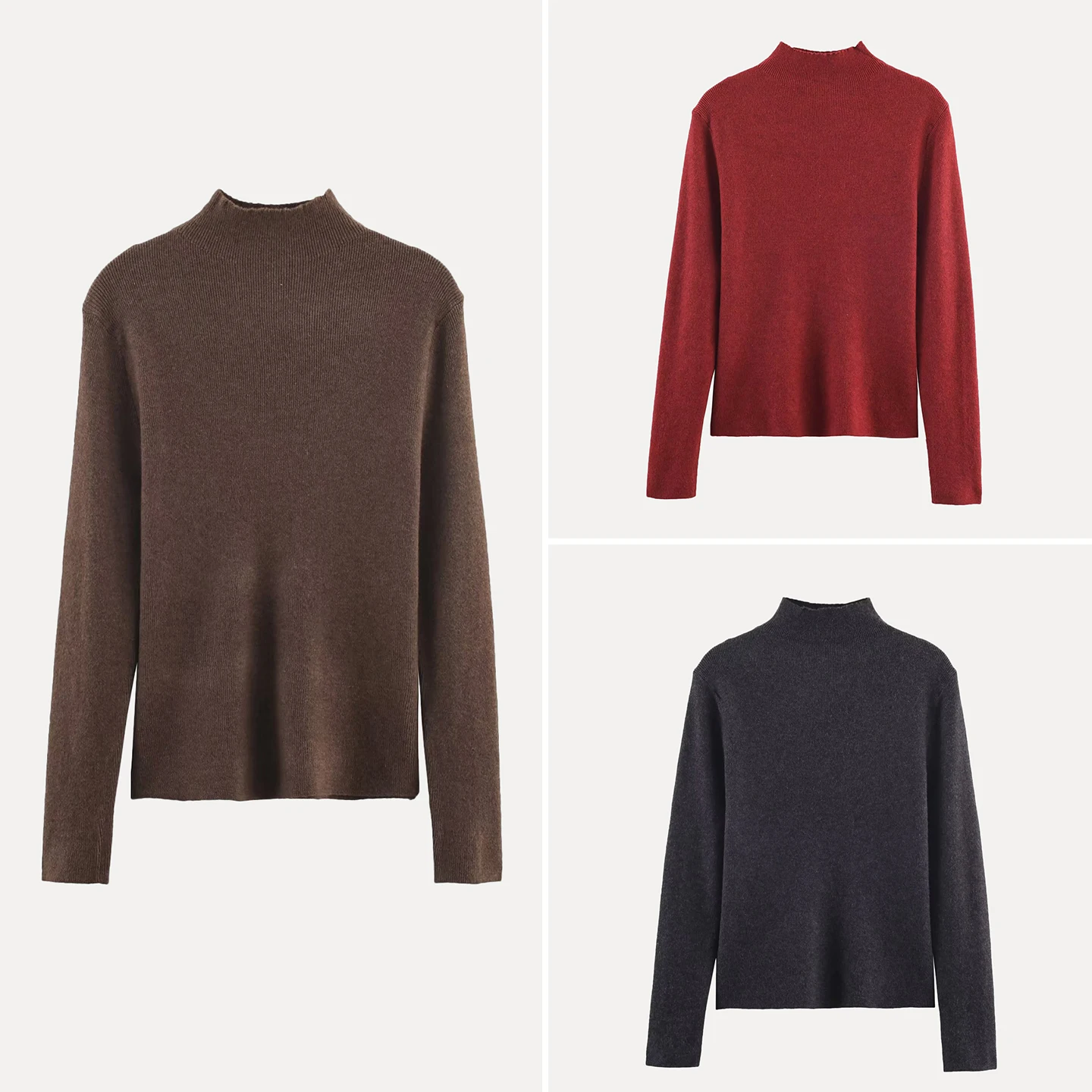 Простой вязаный свитер с высоким воротником для женщин, универсальный, осенняя новинка, свободный крой, от китайского производителя
Простой вязаный свитер с высоким воротником для женщин, универсальный, осенняя новинка, свободный крой, от китайского производителя