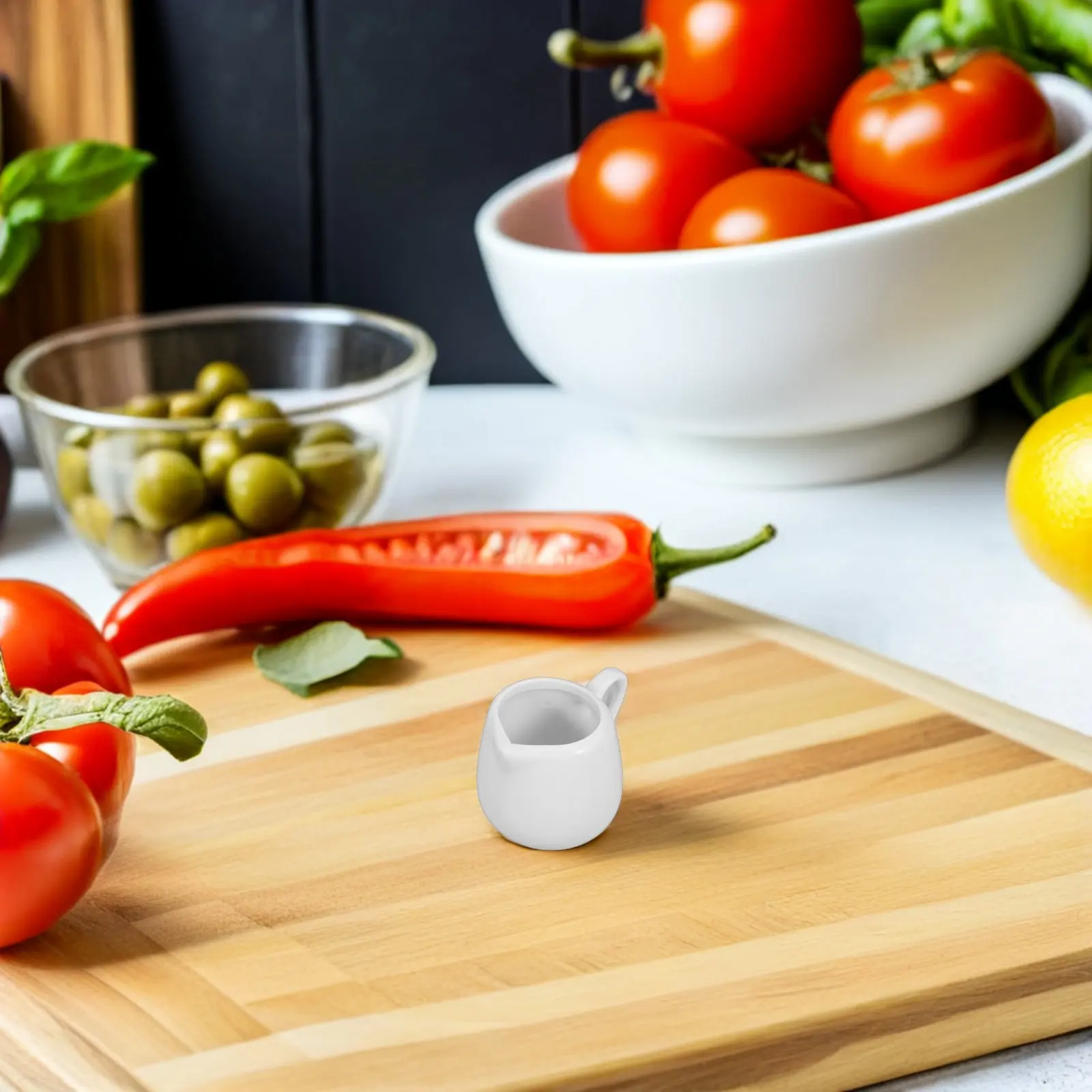 6Pcs Ceramic Seasoning Pot with Handle 50Ml Mini White Porcelain Sauce Jug for Coffee Milk Gravy Syrup Serving Kitchen Breakfast
6Pcs Ceramic Seasoning Pot with Handle 50Ml Mini White Porcelain Sauce Jug for Coffee Milk Gravy Syrup Serving Kitchen Breakfast
