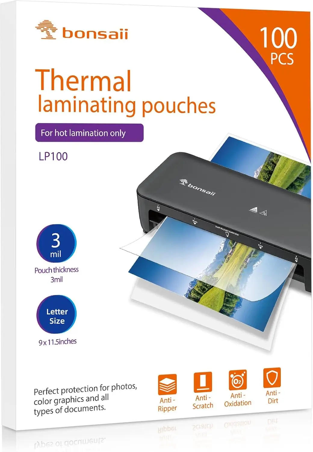 100 PCS 3mil Thermal Laminating Pouches, Letter Size 9x11.5 inches, Clear & Durable for Documents, Photos, and More
100 PCS 3mil Thermal Laminating Pouches, Letter Size 9x11.5 inches, Clear & Durable for Documents, Photos, and More