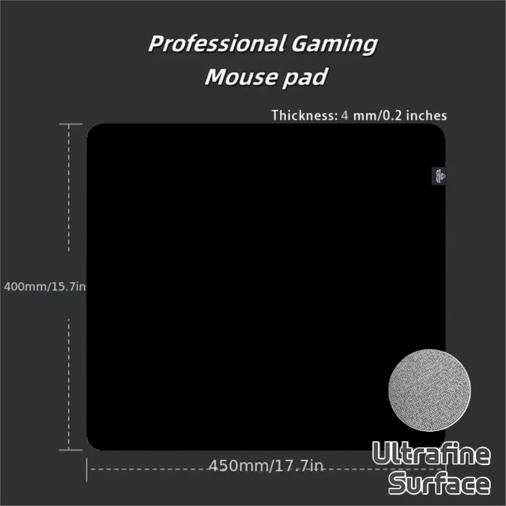 Ultrafine Surfa Desk Mat 40X45CM Black Mousepad Premium High Elastic Non-slip Bottom Mouse Mat Speed Mouse Pad E-Sports Carpet
Ultrafine Surfa Desk Mat 40X45CM Black Mousepad Premium High Elastic Non-slip Bottom Mouse Mat Speed Mouse Pad E-Sports Carpet