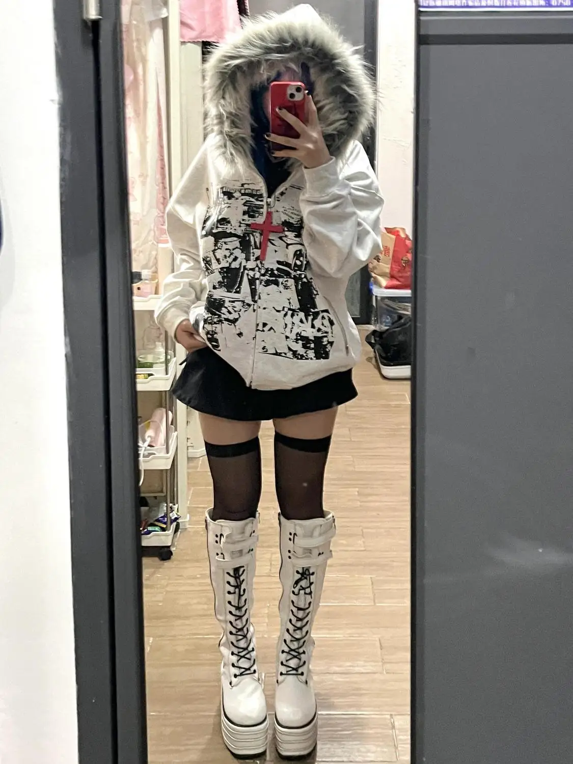 Cool fur collar printed hooded sweatshirt for women in autumn and winter y2k with thick loose high street cardigan hoodie
Cool fur collar printed hooded sweatshirt for women in autumn and winter y2k with thick loose high street cardigan hoodie