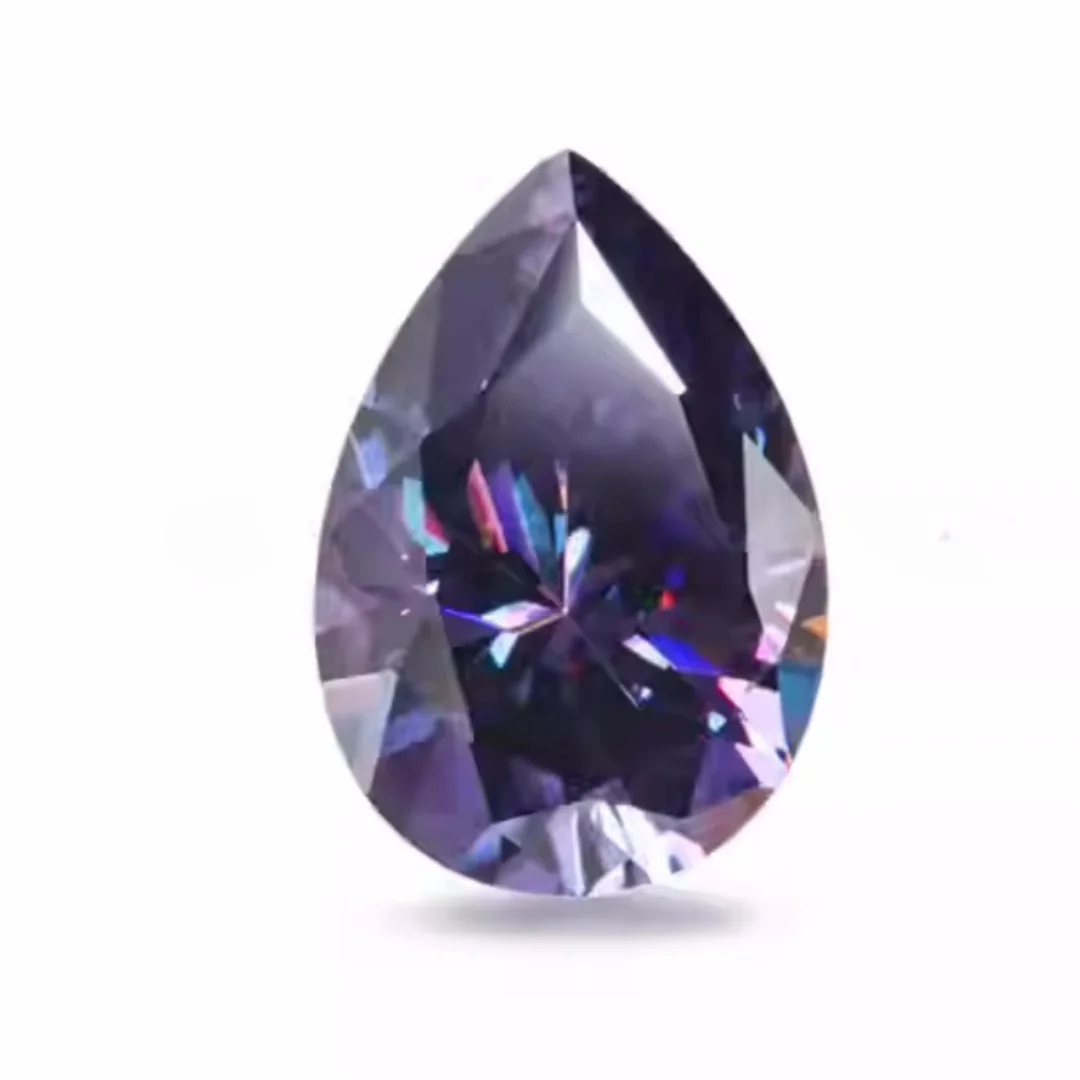Pear shape Moissanite Stone Royal Purple Loose Lab Creat Gemstone Diamonds Pass test With GRA Certificate For Jewelry
Pear shape Moissanite Stone Royal Purple Loose Lab Creat Gemstone Diamonds Pass test With GRA Certificate For Jewelry