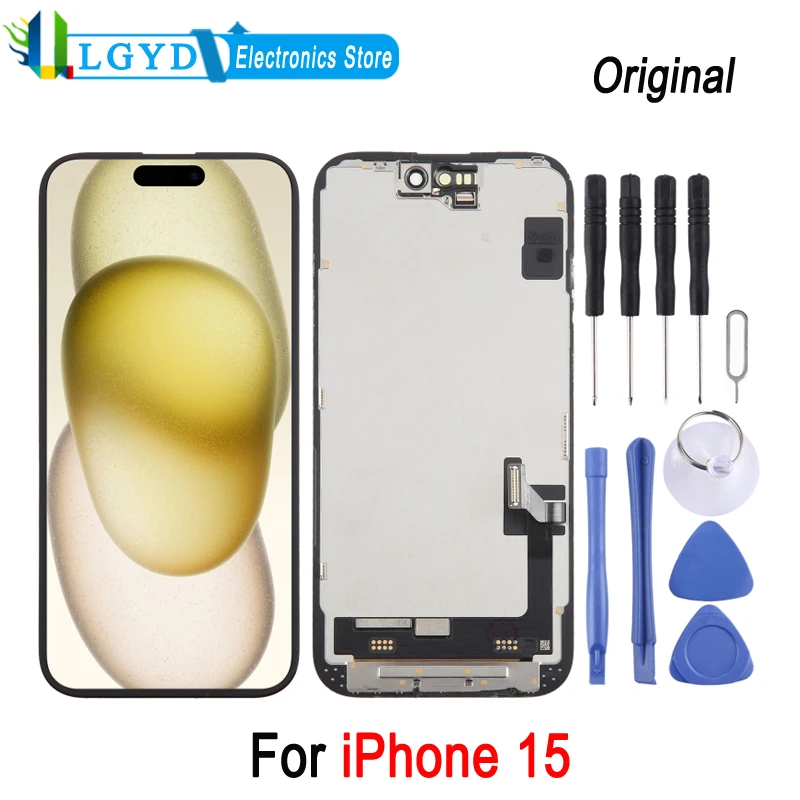 6,1-дюймовый OLED ЖК-экран для iPhone 15, сенсорный экран телефона с дигитайзером, полная сборка, запасная часть
6,1-дюймовый OLED ЖК-экран для iPhone 15, сенсорный экран телефона с дигитайзером, полная сборка, запасная часть