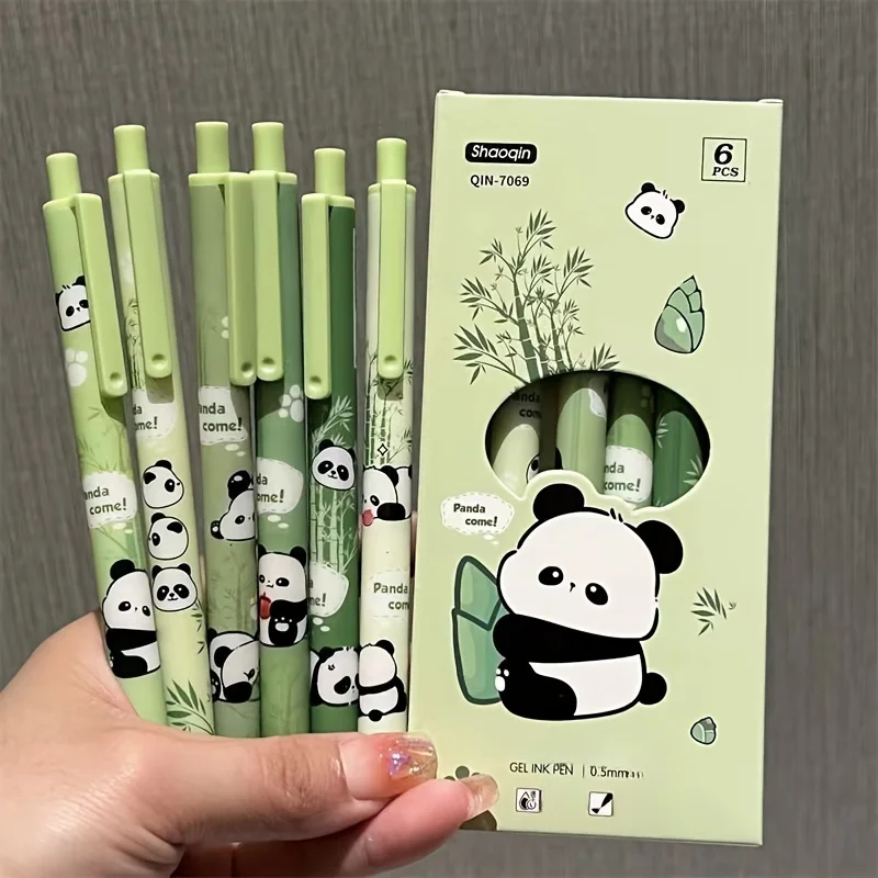 6-Pack Retractable Panda Gel Pens, 0.5mm Fine Point Black Ink, Quick-Dry Smooth Writing Pens for Office & School, Suitable for A
6-Pack Retractable Panda Gel Pens, 0.5mm Fine Point Black Ink, Quick-Dry Smooth Writing Pens for Office & School, Suitable for A