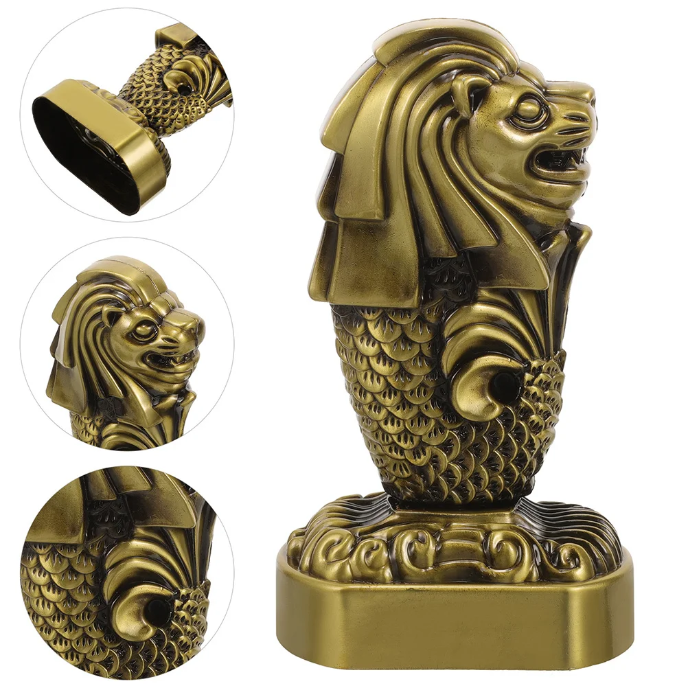 Metal Merlion Statue Craft Home Decor Sculpture for Wine Cabinet Office Desktop Vintage Retro Decoration Fish Tail
Metal Merlion Statue Craft Home Decor Sculpture for Wine Cabinet Office Desktop Vintage Retro Decoration Fish Tail