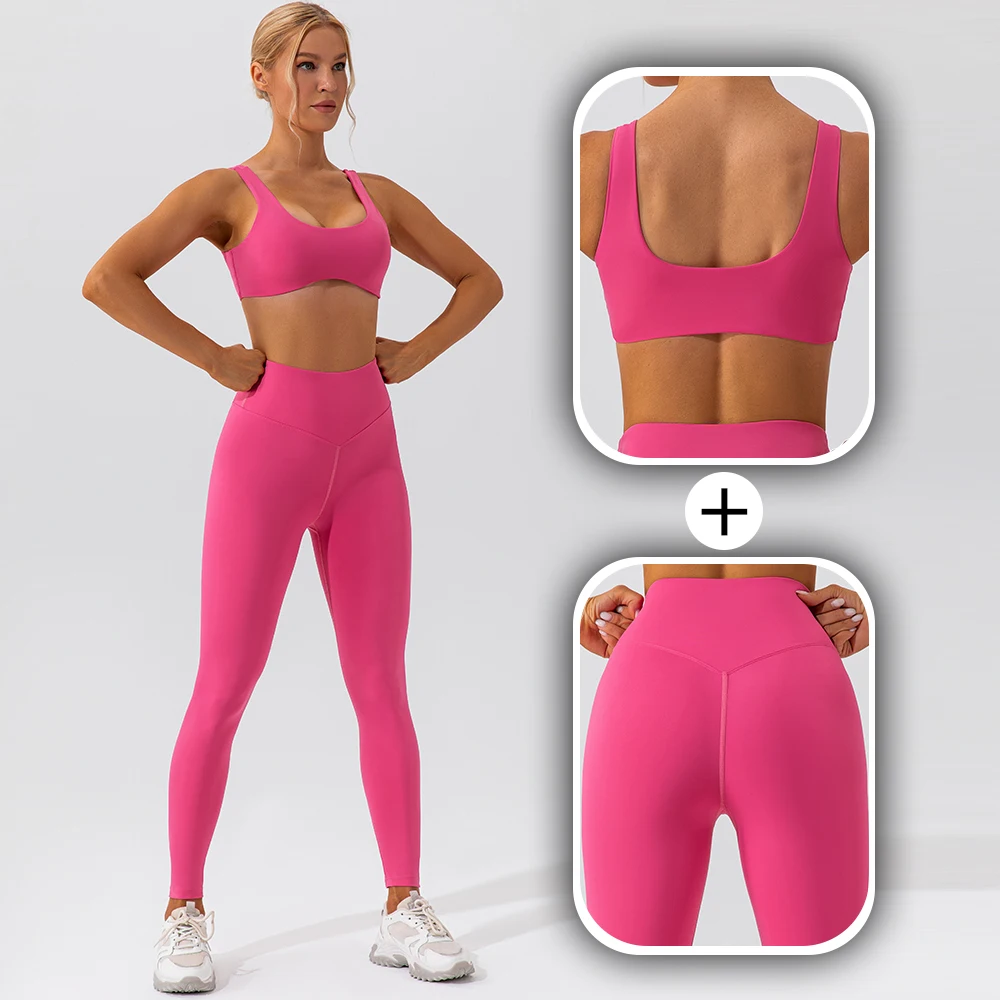 Женский комплект для тренировок, одежда для фитнеса, спортивный бюстгальтер с U-образным вырезом спереди и штаны для йоги с U-образным вырезом сзади, комплект леггинсов, приятная для кожи ткань, спортивная одежда, подходит для спортзала
Женский комплект для тренировок, одежда для фитнеса, спортивный бюстгальтер с U-образным вырезом спереди и штаны для йоги с U-образным вырезом сзади, комплект леггинсов, приятная для кожи ткань, спортивная одежда, подходит для спортзала
