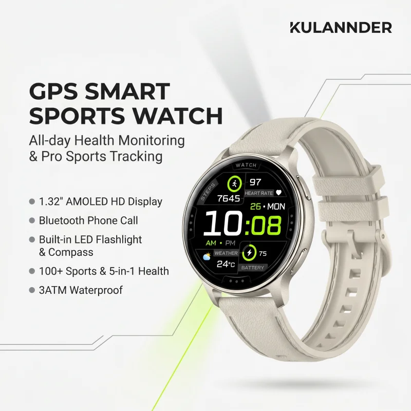 GPS Smart Watch 1.32" AMOLED 466x466 Altimeter Barometer Compass LED Flashlight 41g Ultra Light 3ATM 100+ Sports Bluetooth Call
GPS Smart Watch 1.32" AMOLED 466x466 Altimeter Barometer Compass LED Flashlight 41g Ultra Light 3ATM 100+ Sports Bluetooth Call