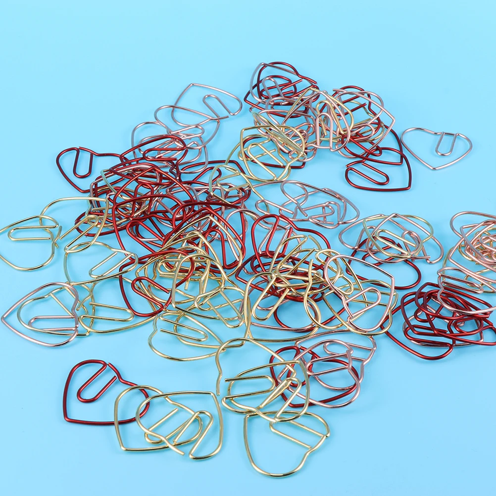 50pcs Heart Shape Paper Clips Metal Clips For Office School Bookmark Notepad Calendar Binder Coloured Paper Clip Holder
50pcs Heart Shape Paper Clips Metal Clips For Office School Bookmark Notepad Calendar Binder Coloured Paper Clip Holder