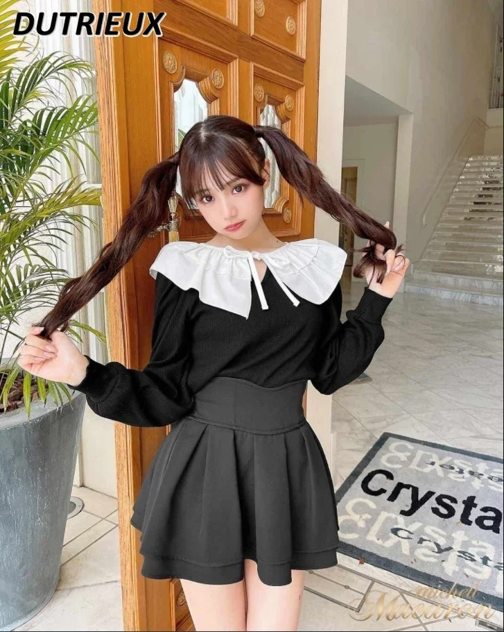 Black Short Skirts for Women Spring Autumn New Waistline Slimming Pleated Mini Skirt Female High Waisted Culottes A-line Skirts
Black Short Skirts for Women Spring Autumn New Waistline Slimming Pleated Mini Skirt Female High Waisted Culottes A-line Skirts