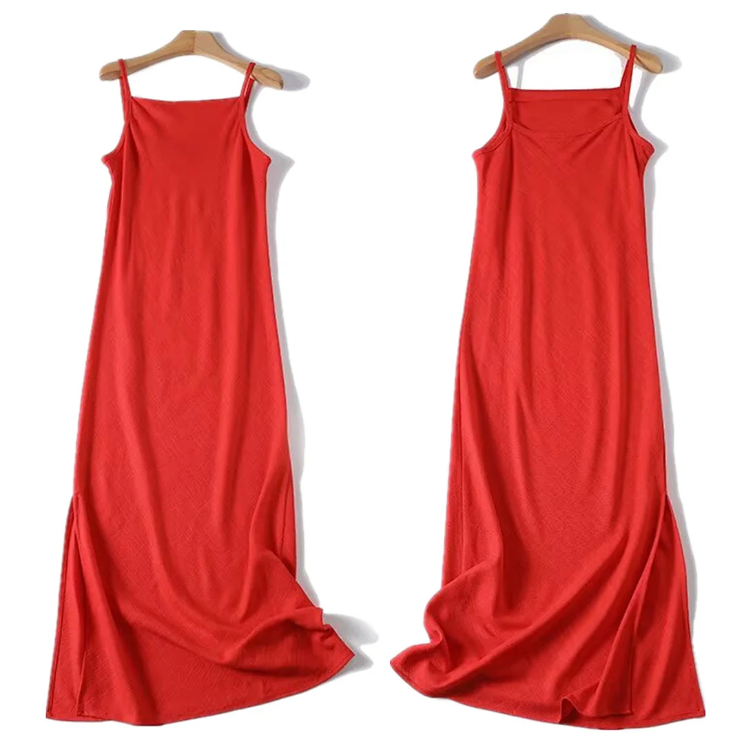 Maxdutti French Lazy Linen Dress Red Color Vocation Strapless Dress Women's Casual Dresses Summer Dresses For Women Female Cloth
Maxdutti French Lazy Linen Dress Red Color Vocation Strapless Dress Women's Casual Dresses Summer Dresses For Women Female Cloth