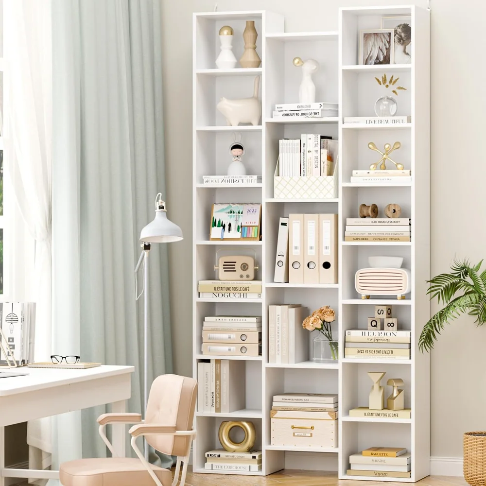 Triple Wide 8 Tier Media Storage Tower Rack, 71’’ Large CD DVD Storage Tower Rack with Adjustable Shelves, White CD Racks
Triple Wide 8 Tier Media Storage Tower Rack, 71’’ Large CD DVD Storage Tower Rack with Adjustable Shelves, White CD Racks
