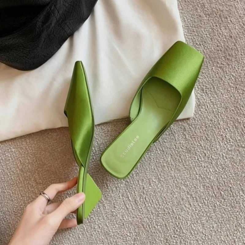 Summer Women's Shoes Elegant French High Heeled Slippers for Woman Fashion Square Head Casual Shoes Designer Shoes Zapatos Mujer
Summer Women's Shoes Elegant French High Heeled Slippers for Woman Fashion Square Head Casual Shoes Designer Shoes Zapatos Mujer
