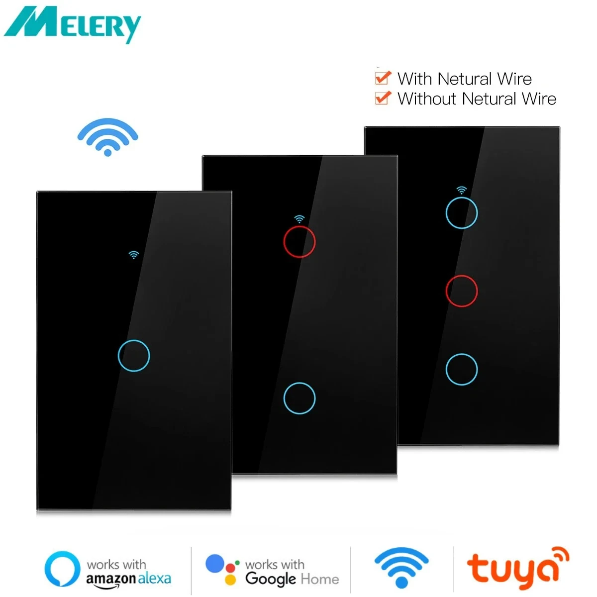 Melery Tuya умный Wi-Fi настенный выключатель сенсорный датчик прерыватель дом интеллектуальная стеклянная панель пульт дистанционного управления от Alexa Google Home 
Melery Tuya умный Wi-Fi настенный выключатель сенсорный датчик прерыватель дом интеллектуальная стеклянная панель пульт дистанционного управления от Alexa Google Home