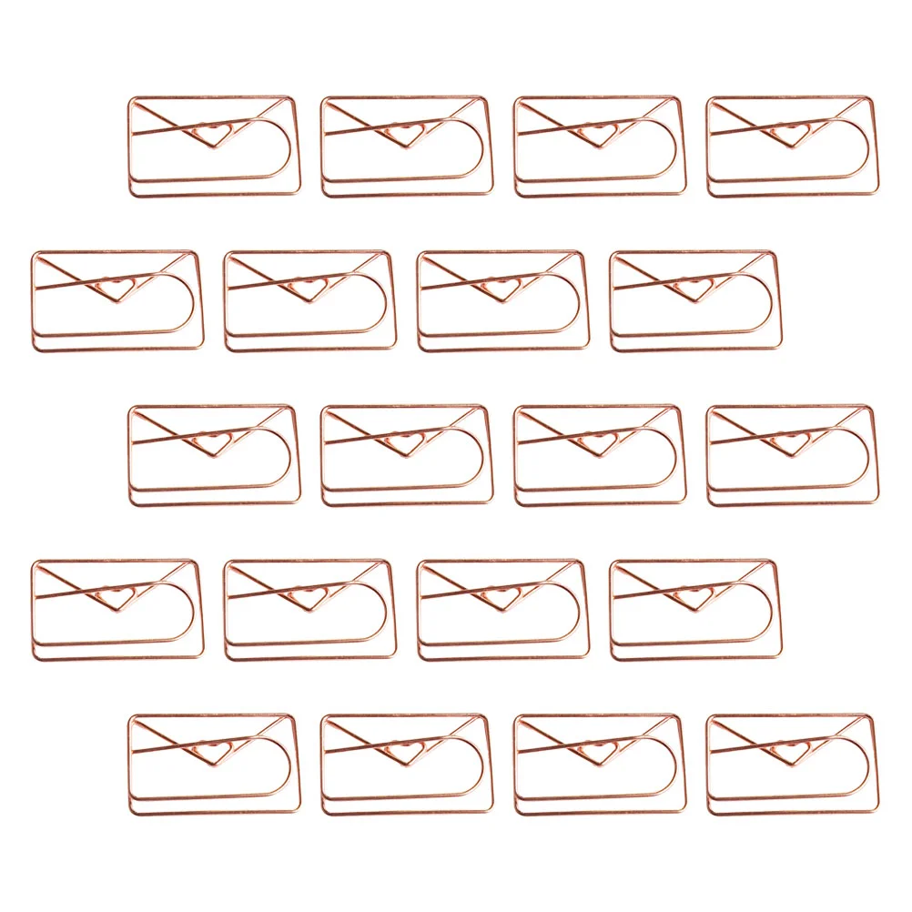 20 Pcs Love Envelope Paper Clips Metal Valentine Rose Gold Heart Shaped Bookmarks Office Supplies Portable Document Holder
20 Pcs Love Envelope Paper Clips Metal Valentine Rose Gold Heart Shaped Bookmarks Office Supplies Portable Document Holder