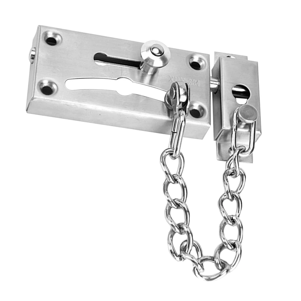 Stainless Steel Anti Theft Door Bolt Chain Lock Latch Guard Security Safeguard Home Hotel Dormitory Apartment Bedroom Hardware
Stainless Steel Anti Theft Door Bolt Chain Lock Latch Guard Security Safeguard Home Hotel Dormitory Apartment Bedroom Hardware