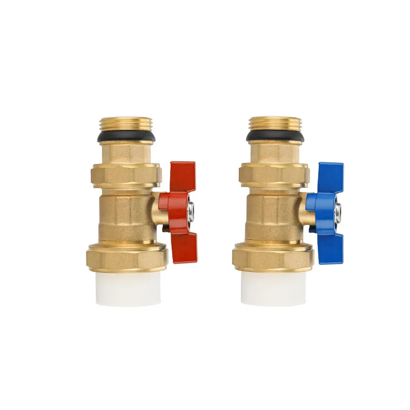 Straight sleeve valve floor heating water separator, inlet and return water valve PPR single hot melt outer wire brass ball
Straight sleeve valve floor heating water separator, inlet and return water valve PPR single hot melt outer wire brass ball
