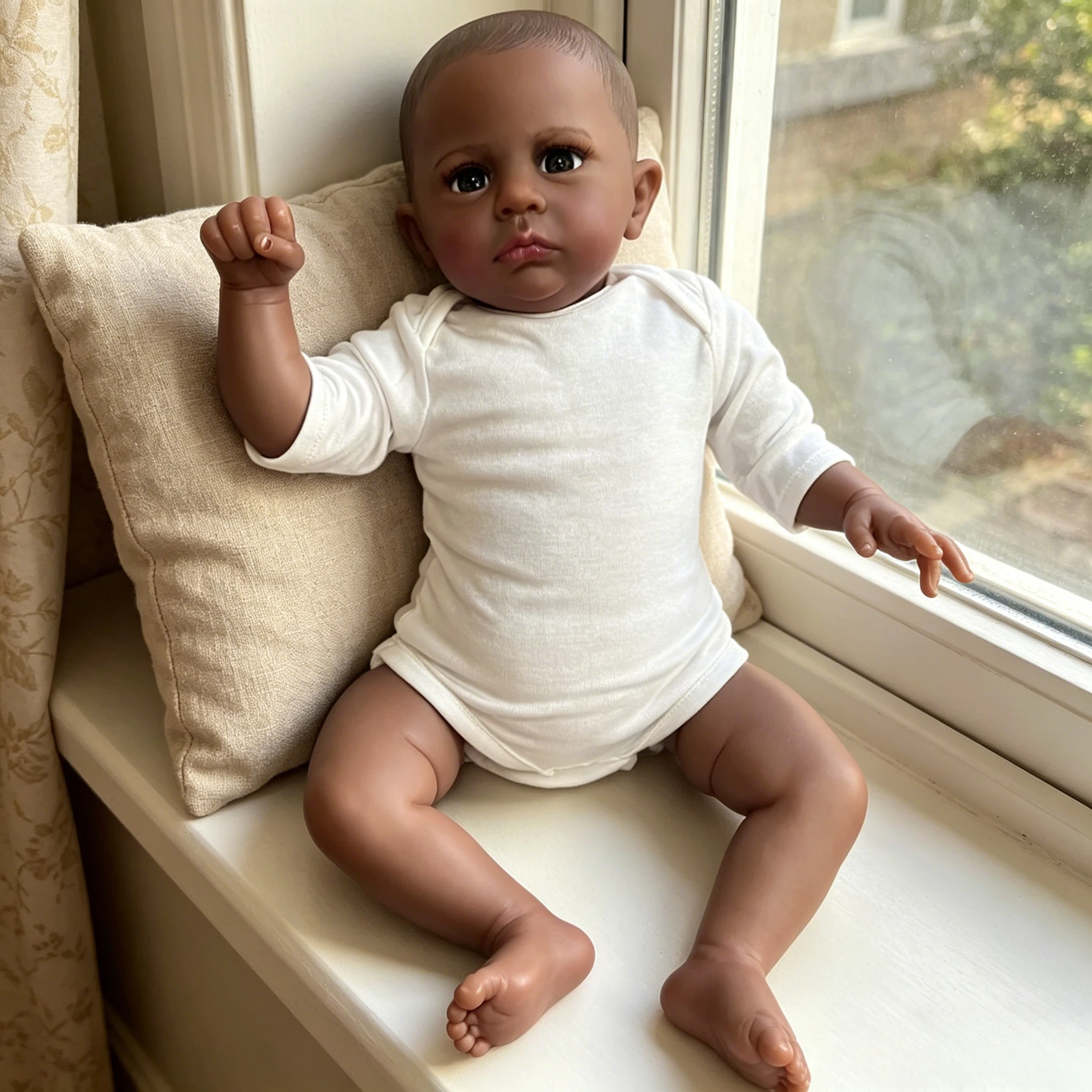 Кукла-реборн Кэмерон с черной кожей, 60 см – мягкий силикон, волосы, нарисованные вручную, реалистичная 3D-кожа, коллекционная художественная кукла для детей
Кукла-реборн Кэмерон с черной кожей, 60 см – мягкий силикон, волосы, нарисованные вручную, реалистичная 3D-кожа, коллекционная художественная кукла для детей