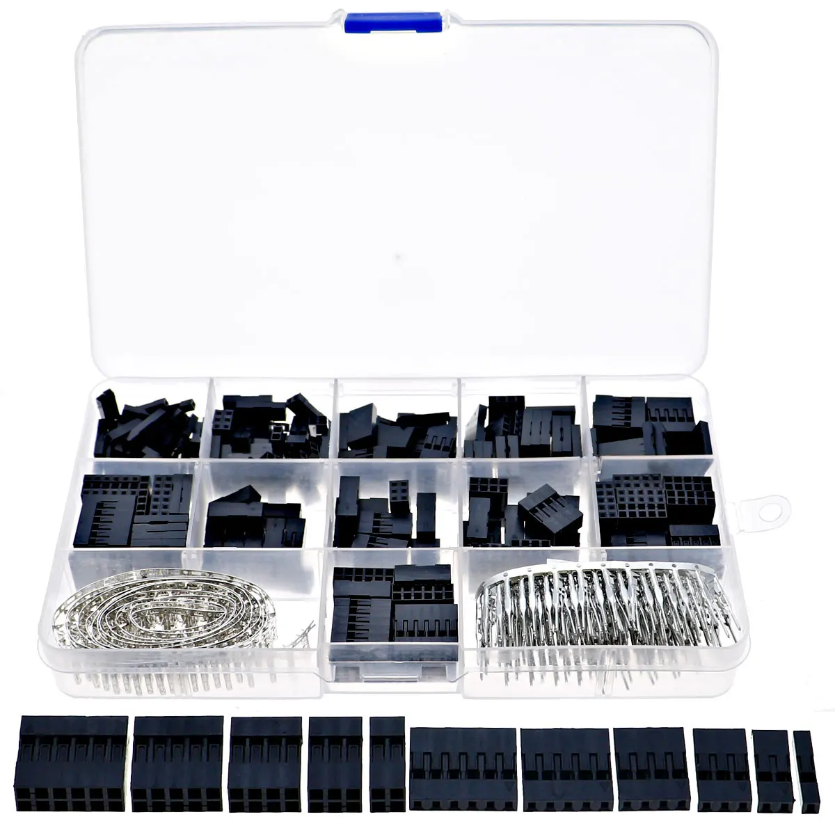 620pcs 1P 2P 3P 4P 5P 6P 2.54mm Dupont Connector Wire Pin Header Housing Kit Male Crimp Pins+Female Pin Terminal Connector
620pcs 1P 2P 3P 4P 5P 6P 2.54mm Dupont Connector Wire Pin Header Housing Kit Male Crimp Pins+Female Pin Terminal Connector