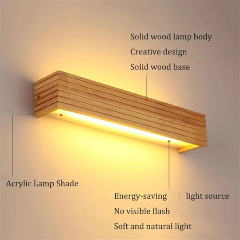 Modern Solid Wooden LED Wall Lamps Linear Nordic Corridor Bedroom Decoration Bathroom Mirror Indoor Lighting Home Living Room
Modern Solid Wooden LED Wall Lamps Linear Nordic Corridor Bedroom Decoration Bathroom Mirror Indoor Lighting Home Living Room