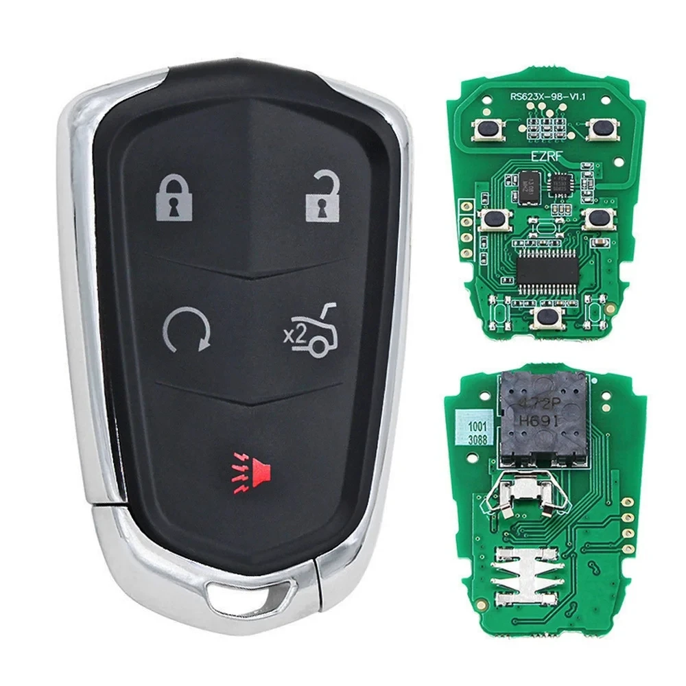 Smart Remote Car Key 5Button HYQ2AB HYQ2EB 315/433MHz ID46 Chip for Cadillac ATX ATS CTS SRX XTS CT6 ATSL XT5 Escalade 2014-2017
Smart Remote Car Key 5Button HYQ2AB HYQ2EB 315/433MHz ID46 Chip for Cadillac ATX ATS CTS SRX XTS CT6 ATSL XT5 Escalade 2014-2017