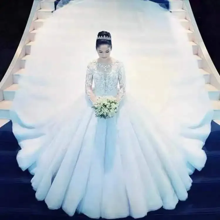 Customized Custom Made Princess New Designs Ball Gown Long Sleeve Beaded Bridal Vestidos De Novia Wedding Dresses
Customized Custom Made Princess New Designs Ball Gown Long Sleeve Beaded Bridal Vestidos De Novia Wedding Dresses