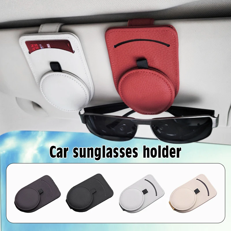 Universal Leather Car Sun Visor Glasses Case Sunglasses Clip Mount Card Ticket Holder Stand Fastener Organizer Car Accessories
Universal Leather Car Sun Visor Glasses Case Sunglasses Clip Mount Card Ticket Holder Stand Fastener Organizer Car Accessories