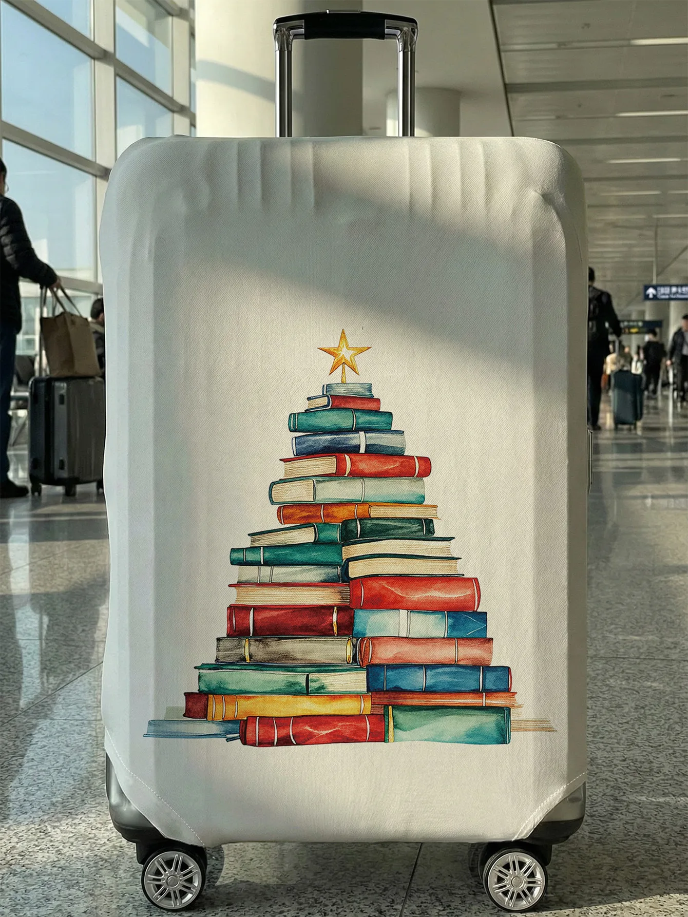 Watercolor Book Christmas Tree Print Luggage Cover, Suitable for 18-32 Inch Luggage Cover, Luggage Handle Glove, Travel Accessor
Watercolor Book Christmas Tree Print Luggage Cover, Suitable for 18-32 Inch Luggage Cover, Luggage Handle Glove, Travel Accessor