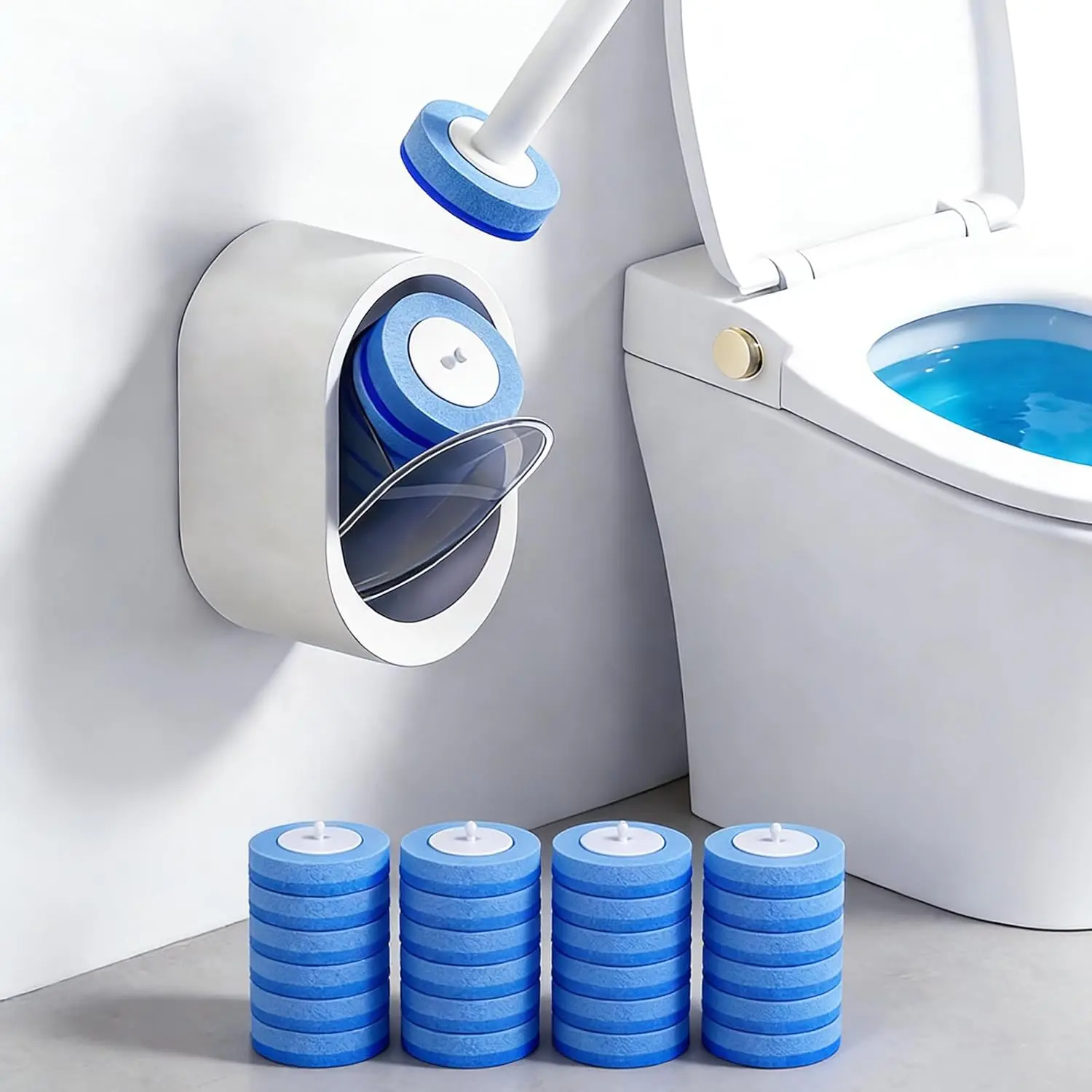 Disposable Toilet Cleaning System with 16 Refills, 17-Inch Handle and Holder for Easy Bathroom Cleaning
Disposable Toilet Cleaning System with 16 Refills, 17-Inch Handle and Holder for Easy Bathroom Cleaning