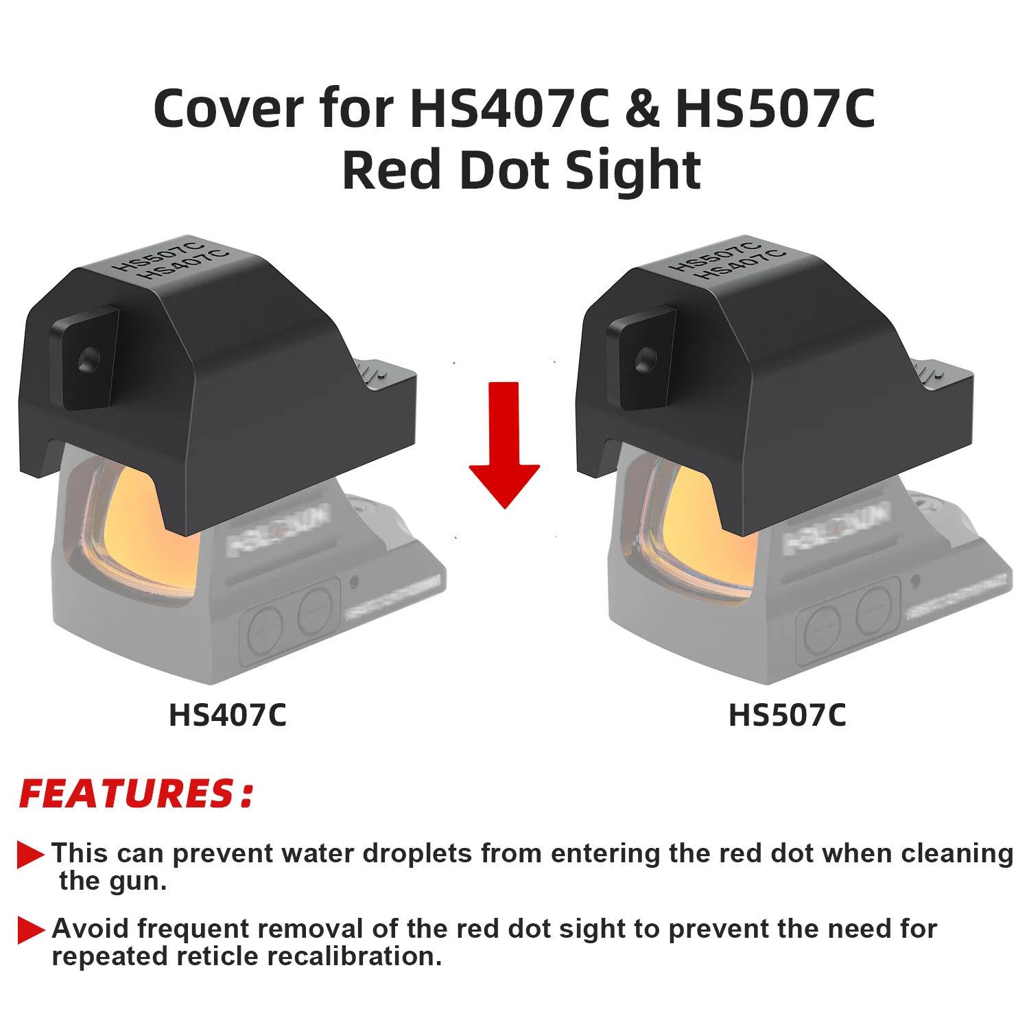 Cover for Holosun 407C Red Dot Sight 2PCS Waterproof Protector for 507C 407C.
Cover for Holosun 407C Red Dot Sight 2PCS Waterproof Protector for 507C 407C.