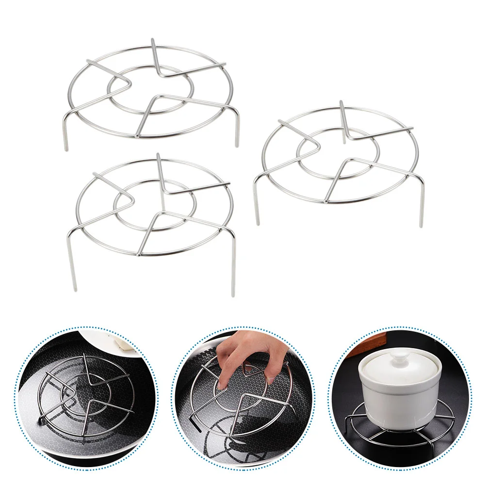 3 Pcs Steam Rack Steaming Holder Food Steamer Stainless Steel Cookware Egg Round Waterproof Tray Household
3 Pcs Steam Rack Steaming Holder Food Steamer Stainless Steel Cookware Egg Round Waterproof Tray Household