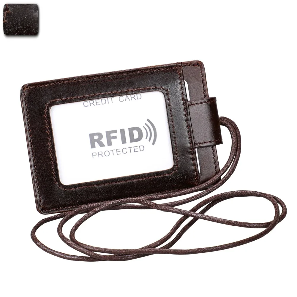 Genuine Leather ID Card Holder Identity Badge With Lanyard RFID Blocking Card Cover Coin Purse RFID Blocking Work Card Holders
Genuine Leather ID Card Holder Identity Badge With Lanyard RFID Blocking Card Cover Coin Purse RFID Blocking Work Card Holders