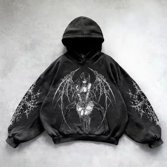 New Devil Girl Print Cotton Hoodie Streetwear Retro Jaet Versatile Casual Sweatirt Polyester Fiber Winter Coat for Men
New Devil Girl Print Cotton Hoodie Streetwear Retro Jaet Versatile Casual Sweatirt Polyester Fiber Winter Coat for Men
