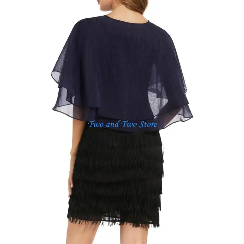 HX6F Round Neck Bridal Wrap Sun Protective Two layers Light Polyester For Formal Occasion And Daily Sun Defense
HX6F Round Neck Bridal Wrap Sun Protective Two layers Light Polyester For Formal Occasion And Daily Sun Defense