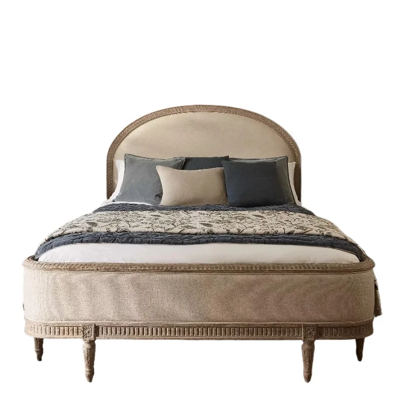 Princess girl bed European solid wood carving French oak soft modern design retro white traditional style
Princess girl bed European solid wood carving French oak soft modern design retro white traditional style