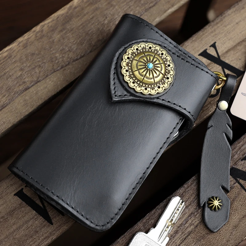 Retro Men's Key Wallet Handmade Genuine Leather Housekeeper Key Holder Pocket Card Slot For Male Coin Purse Keychain Keyring
Retro Men's Key Wallet Handmade Genuine Leather Housekeeper Key Holder Pocket Card Slot For Male Coin Purse Keychain Keyring