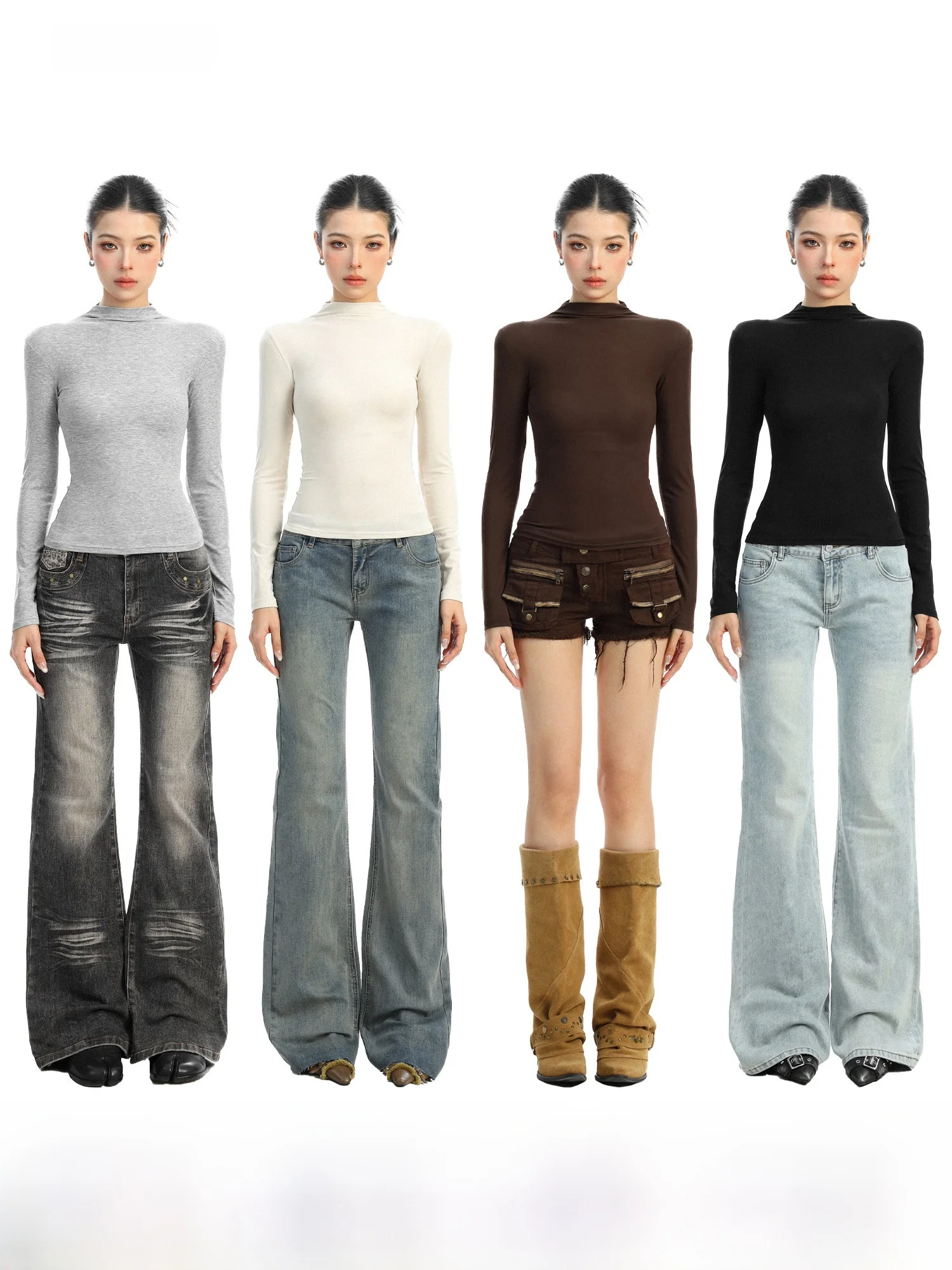 Женская приталенная футболка с длинным рукавом, весна-осень, с высоким воротником, однотонная, повседневная, базовая, укороченная, с завышенной талией
Женская приталенная футболка с длинным рукавом, весна-осень, с высоким воротником, однотонная, повседневная, базовая, укороченная, с завышенной талией