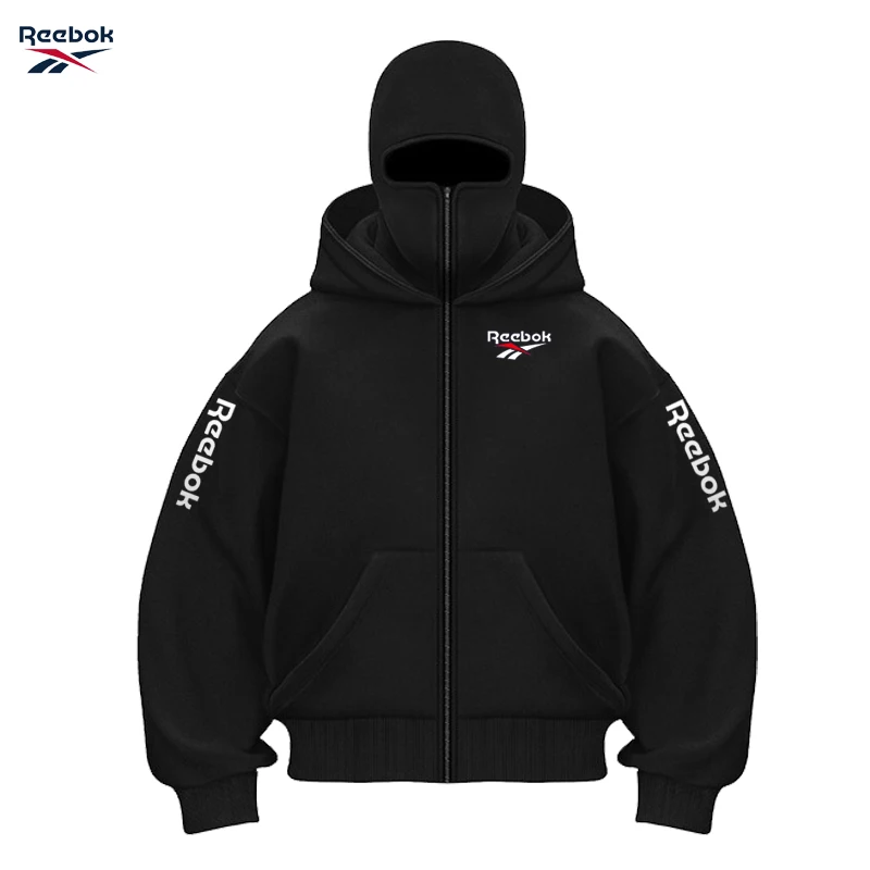 Reebok brand men's all-purpose hooded zipper hooded sports sweatshirt, suitable for wearing in autumn and winter. It features a
Reebok brand men's all-purpose hooded zipper hooded sports sweatshirt, suitable for wearing in autumn and winter. It features a